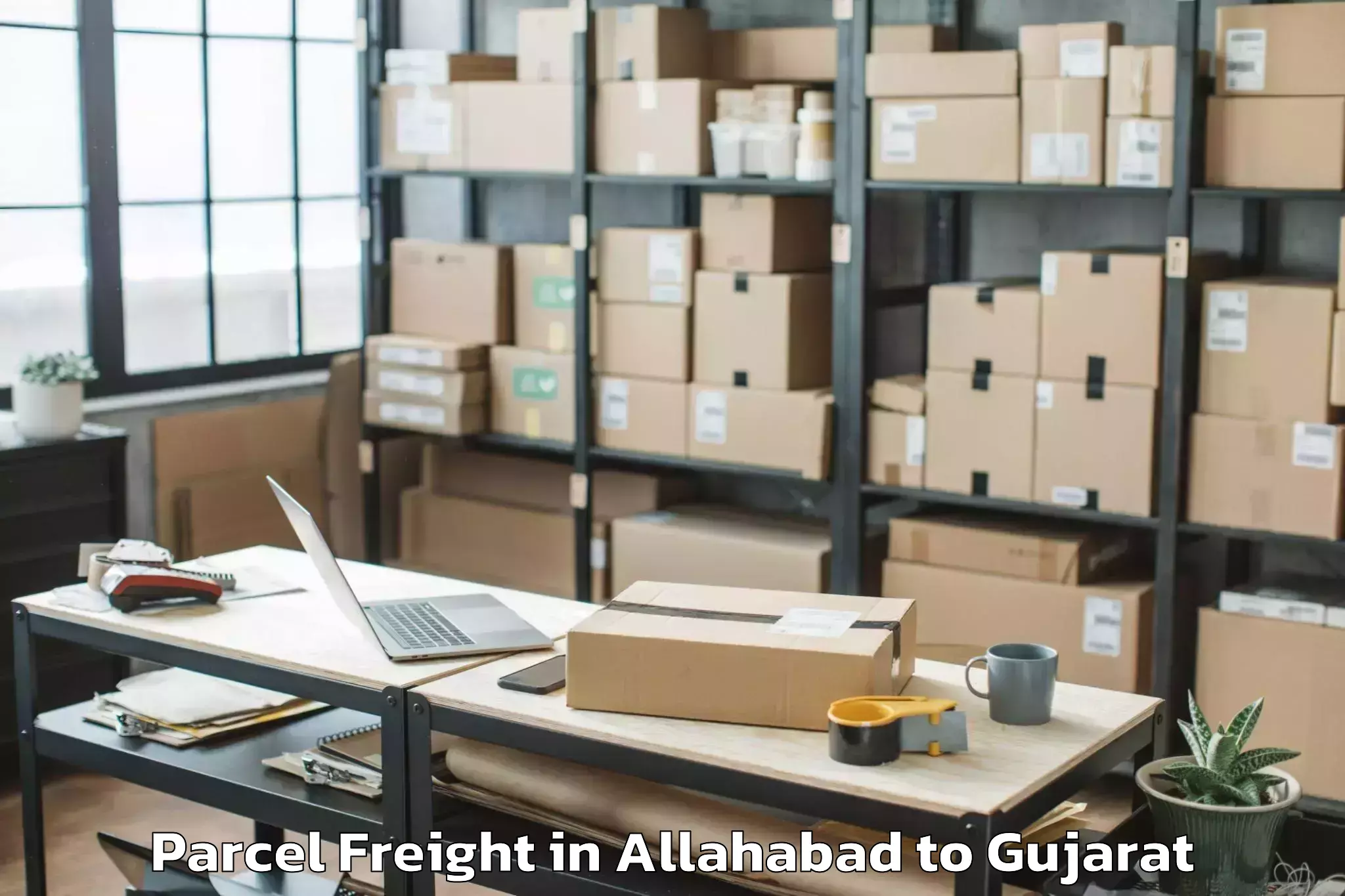 Discover Allahabad to Halvad Parcel Freight